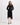 Atlas Crepe and Chiffon Pleated Dress