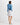 Nomia rosette cardigan in retro blue by Theo