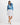 Nomia rosette cardigan in retro blue by Theo