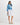Nomia rosette cardigan in retro blue by Theo