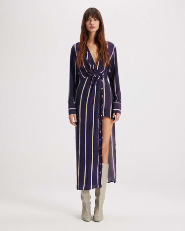 Echo Selena print dress in blue by Theo