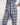 Europa plaid flannel pants with crystal embellishments by Theo