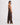 Kores Herringbone High Waist Pants in Koffee Brown by THEO