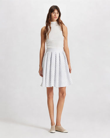 Nomia Sheer Knit Turtleneck in Ivory by THEO