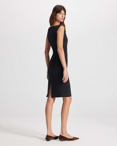 daphne pencil dress midi bow cocktail dress black by Theo