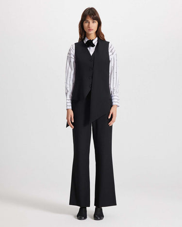 Daphne tie front vest jacket womens sleeveless blazer by Theo