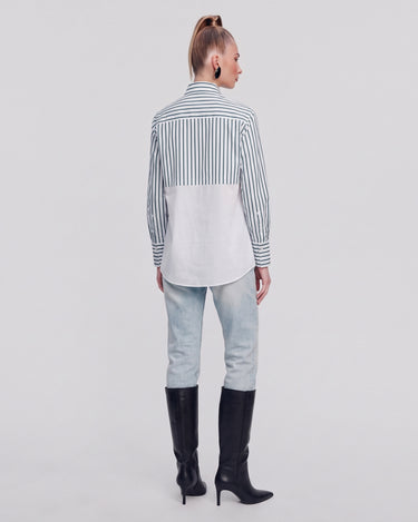 Lalia Stripe Layer Crop Shirt