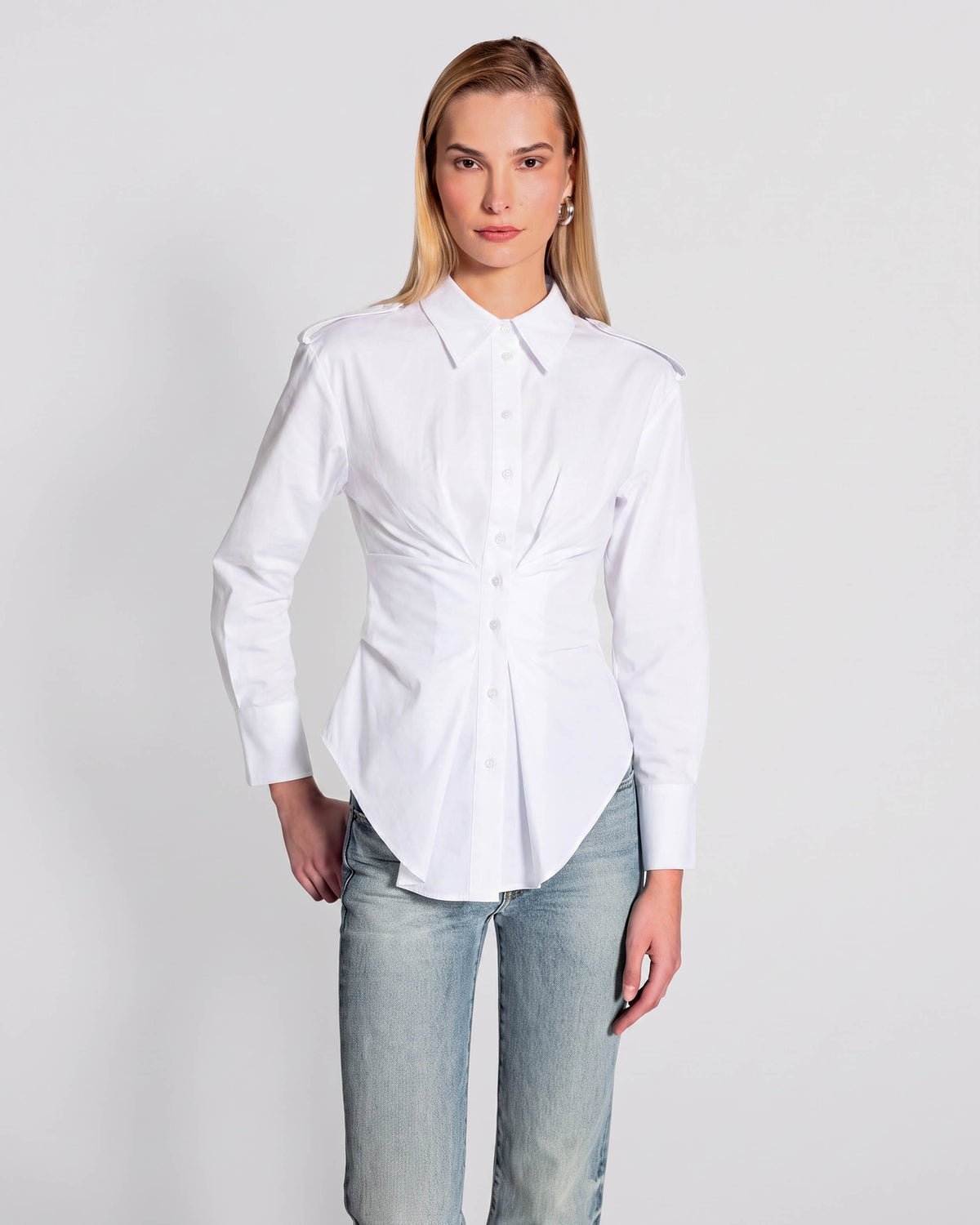 Nemesis Cinched Epaulet Shirt
