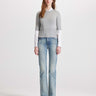 nomia ribbed sweater tee fitted elbow sleeves by Theo
