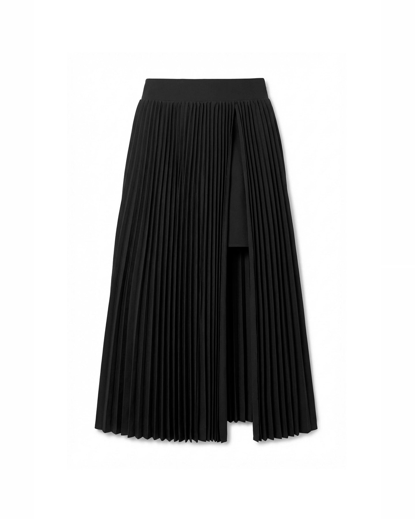 Atlas Midi Skirt with Knife Pleats and Side Slit – THEO The Label