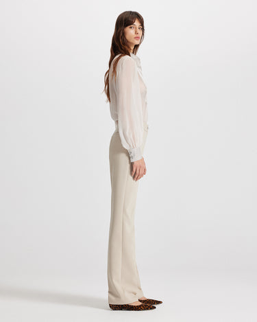 Daphne high waist trousers in stone by Theo