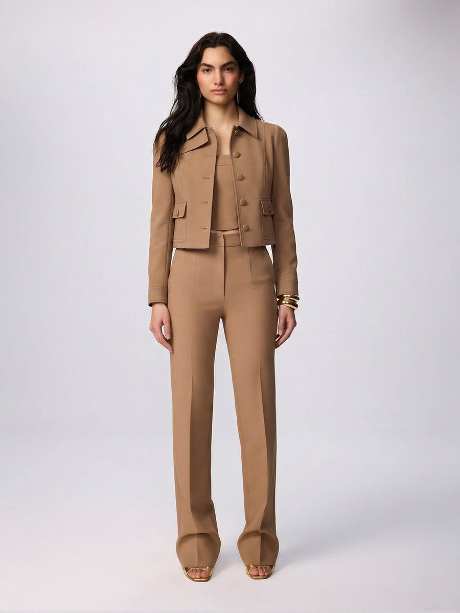 Daphne Collar-Tab Military Jacket