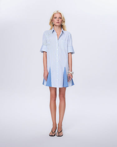 Echo Mix Stripe Shirtdess