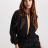 nomia cardigan double breasted black by Theo