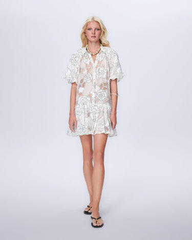Ourania Puff Sleeve Shirtdress