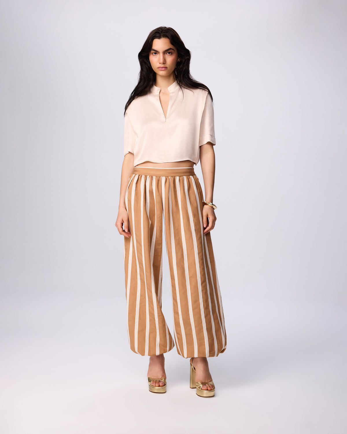 Phaenna Shoulder Pleat Tee