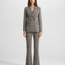 Eudora cropped bootcut pants sequin prince of Wales by Theo