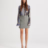 Eudora mini skirt sequin prince of Wales by Theo