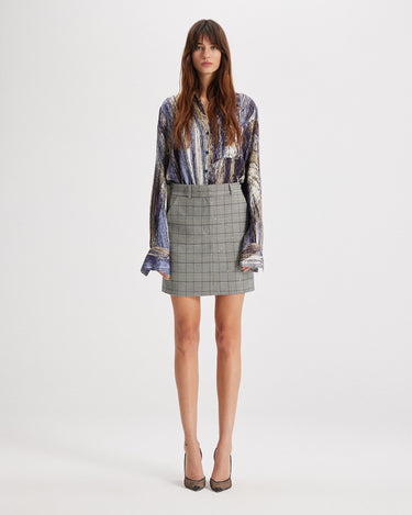 Eudora mini skirt sequin prince of Wales by Theo
