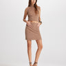 Carme pull on skirt in soft plush by Theo
