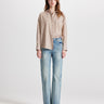 Echo pearly shirt long sleeve button down for women by Theo
