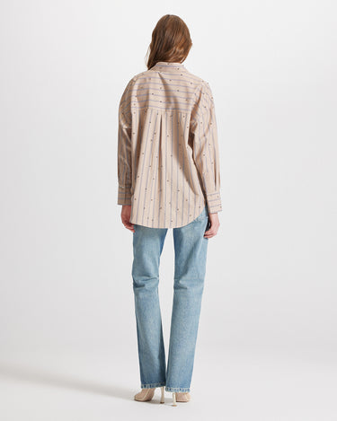 Echo pearly shirt long sleeve button down for women by Theo