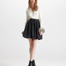 nomia ribbed pullover removable ruffle sleeves by Theo