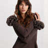 nomia ribbed pullover removable ruffle sleeves by Theo