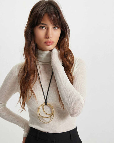 nomia sheer turtleneck layering top by Theo