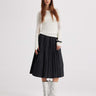 Nomia Sheer Knit Pullover with Boatneck in Ivory by THEO