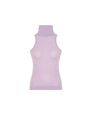 Nomia Sheer Knit Turtleneck in Mauve by THEO